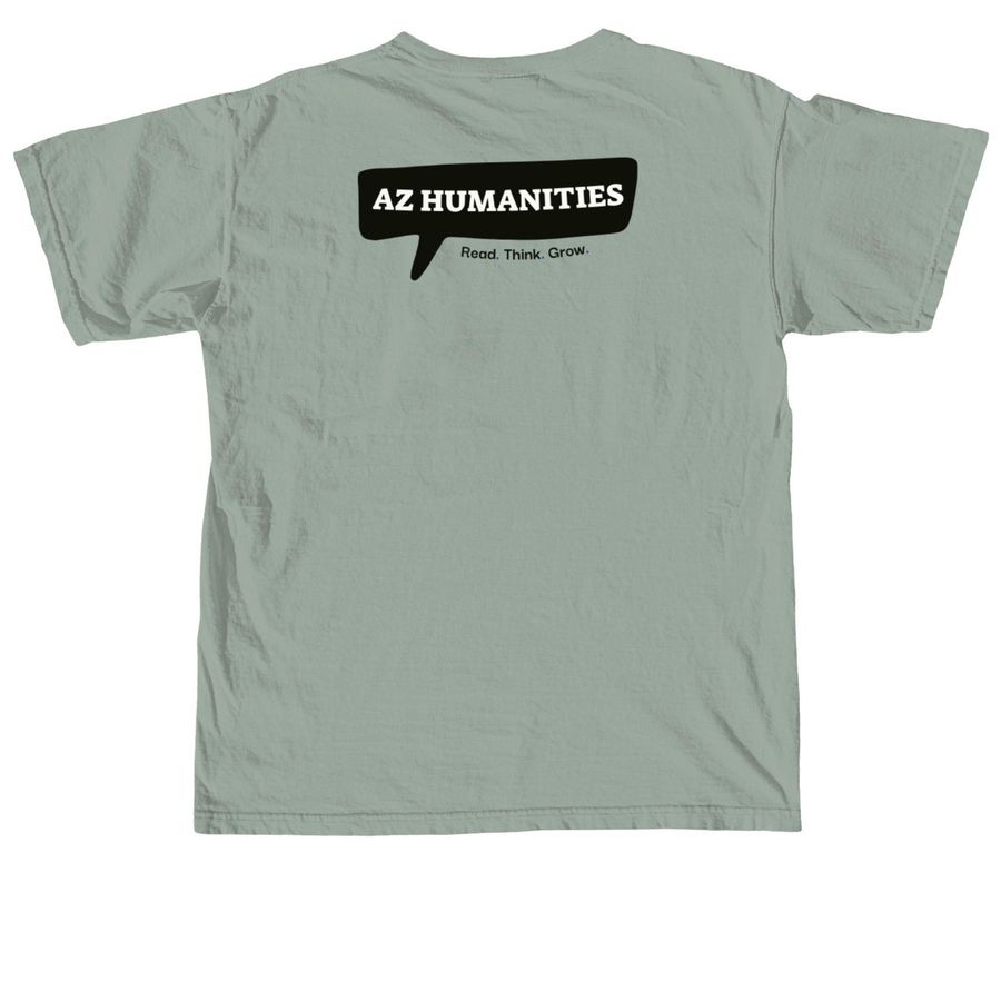 Cowboy Cat for the Humanities, a Bay Comfort Colors Unisex Tee (back-view)