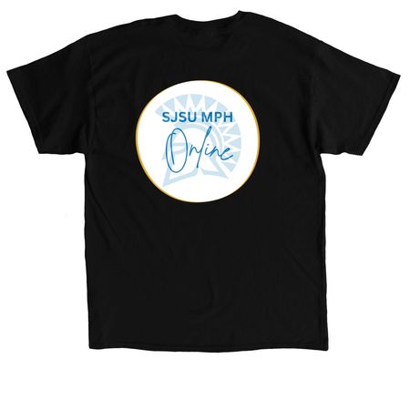 SJSU MPH Online Tees, a Black Classic Unisex Tee (back-view)
