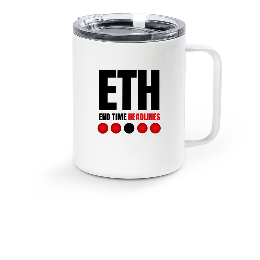 RAPTURE READY TRAVEL MUG, a White Stainless Steel Travel Mug