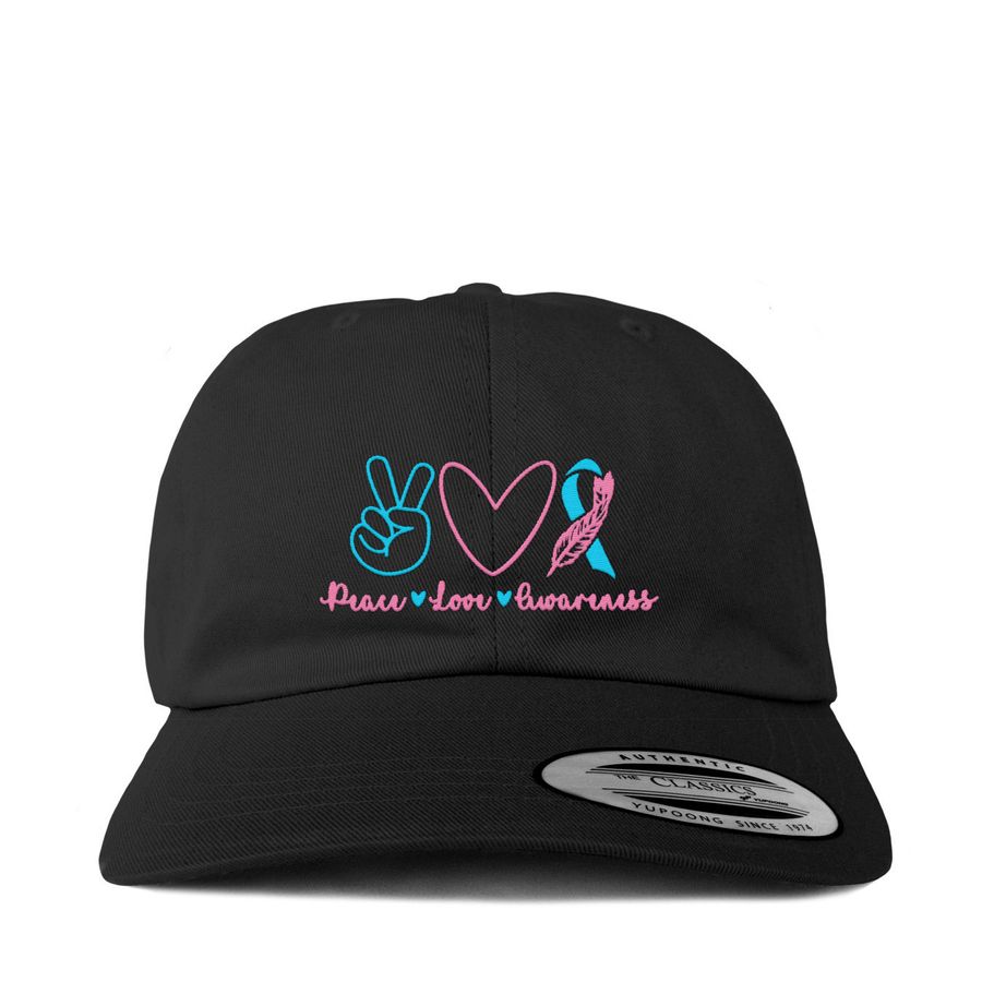 Peace. Love. Awareness., a Black Classic Baseball Cap