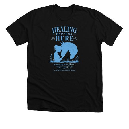 Heartland Haven - Healing Happens Here No. 1, a Solid Black Blend Premium Unisex Tee