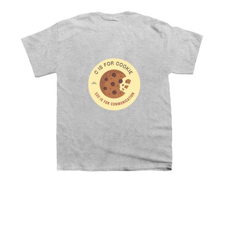 C is for Cookie T-Shirt, a Sport Grey Youth Unisex Tee