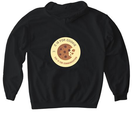 C is for Cookie T-Shirt, a Black Gildan Softstyle Pullover Hoodie