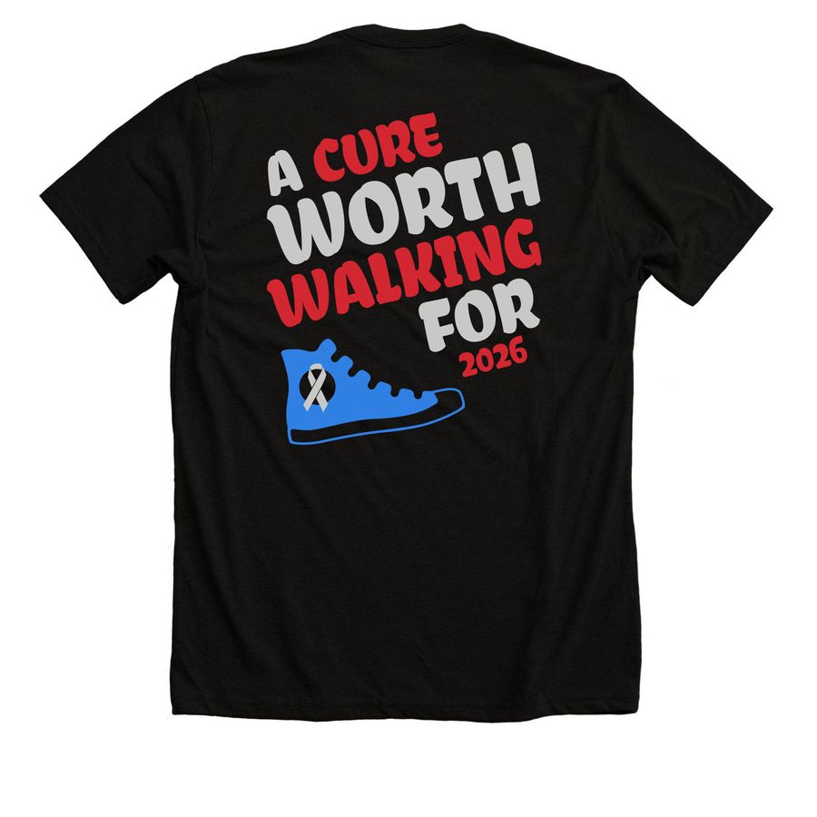 DiaBFF's Breakthrough T1D Walk 2026, a Solid Black Blend Premium Unisex Tee (back-view)