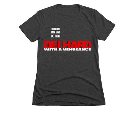 DEI Hard, a Charcoal Women's Slim Fit Tee