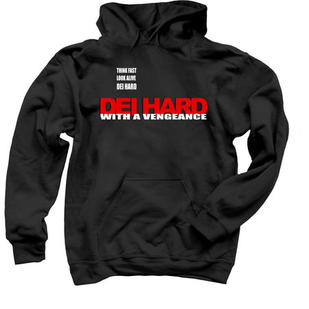DEI Hard, a Black Pullover Hoodie