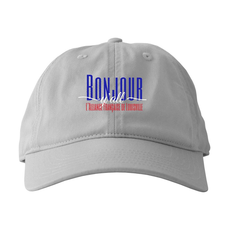 Bonjour Y'all Hat, a Dolphin Printed Eco Baseball Cap