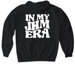 In My JHM Era Hoodie, a Black Gildan Softstyle Pullover Hoodie (back-view)