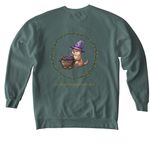 Yap n wax, a Blue Spruce Comfort Colors Crewneck Sweatshirt (back-view)