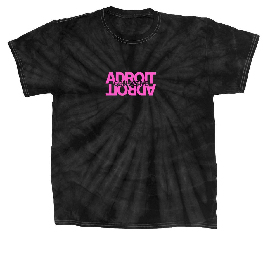 The Upside Down, a Black Classic Tie Dye Tee