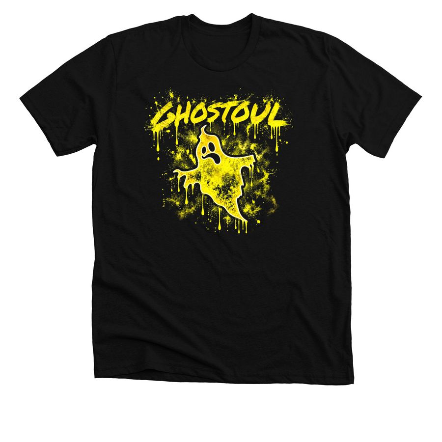 Ghostoul Drip, a Solid Black Blend Premium Unisex Tee