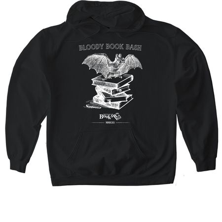 Bloody Book Bash MMXXV, a Black Gildan Softstyle Pullover Hoodie