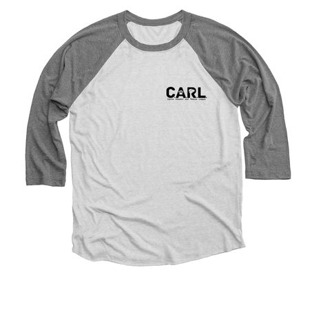 C.A.R.L. Autumn Collection, a Premium Heather and Heather White 3/4 Sleeve Baseball Tee