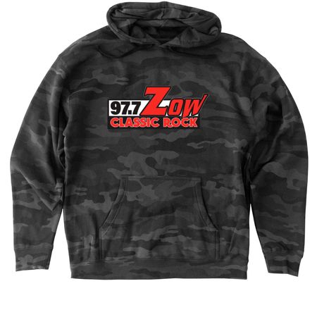 Unisex Tops, a Black Camo Heavyweight Camo Pullover Hoodie