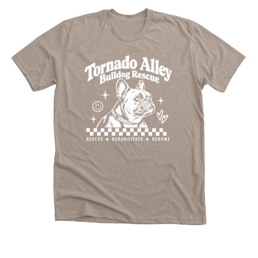 RescueRehabilitateRehome Frenchie, a Heather Stone Premium Unisex Tee