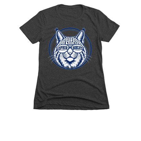 Bobcat Vibes, a Charcoal Women's Slim Fit Tee