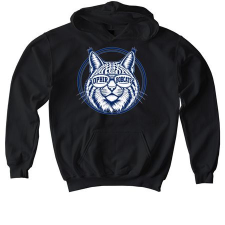 Bobcat Vibes, a Black Softstyle Youth Pullover Hoodie