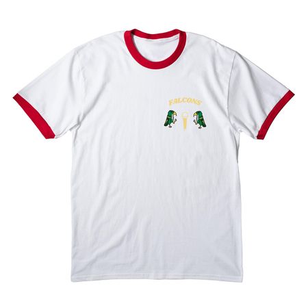 FHS Speech & Debate Merch, a White/ Red Cotton Ringer Tee