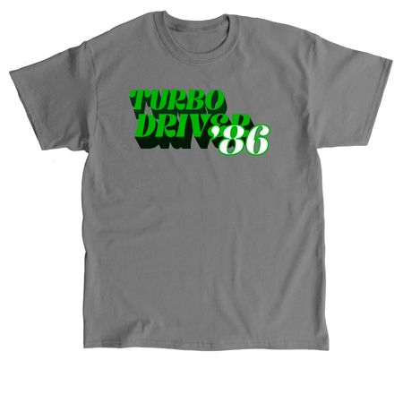 Turbo Driver '86, a Charcoal Classic Unisex Tee