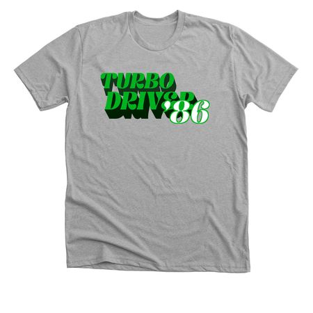 Turbo Driver '86, a Athletic Heather Premium Unisex Tee