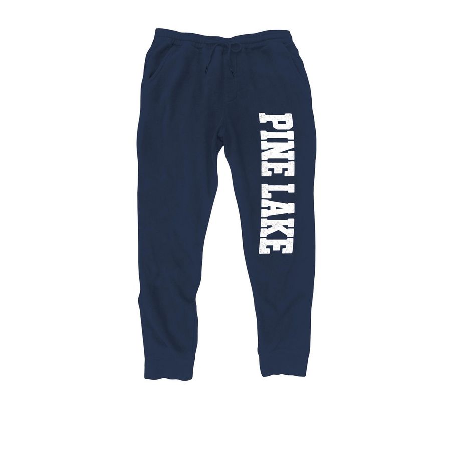 Pine Lake Classic Block in White - Joggers, a Classic Navy Midweight Fleece Joggers