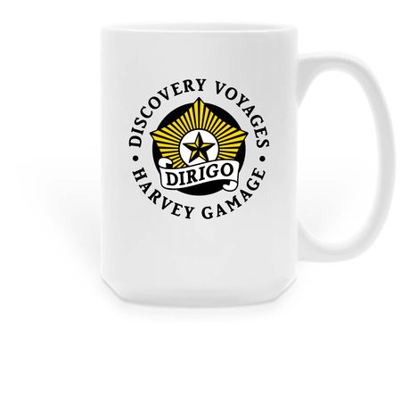 Discovery Voyages Mug, a White Large Coffee Mug
