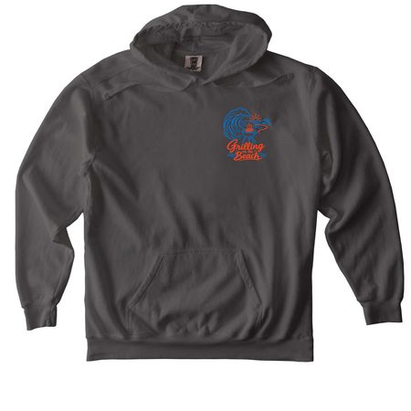 Grilling on the Beach - Lobsters, a Pepper Comfort Colors Pullover Hoodie