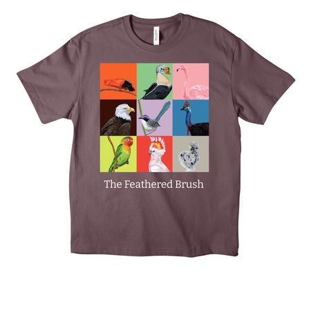 The Feathered Brush Basic Tee, a Purple Storm Unisex Heavyweight Tee