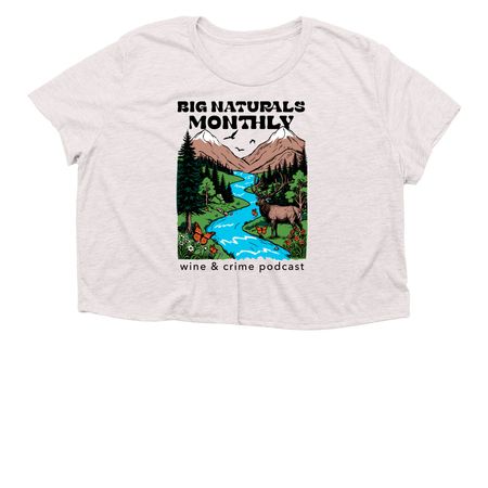 Big Naturals Monthly, a Heather Dust Women?s Flowy Cropped Tee