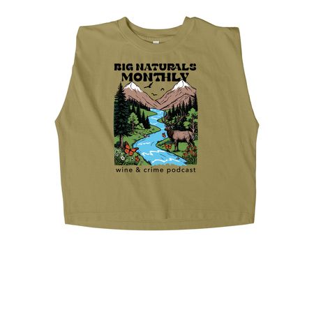 Big Naturals Monthly, a Faded Army Women's Heavyweight Garment Dye Muscle Tee