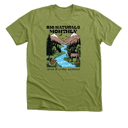 Big Naturals Monthly, a Heather Green Premium Unisex Tee