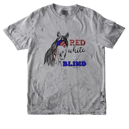 Red White & Blind, a Smoke Comfort Colors Colorblast Tee