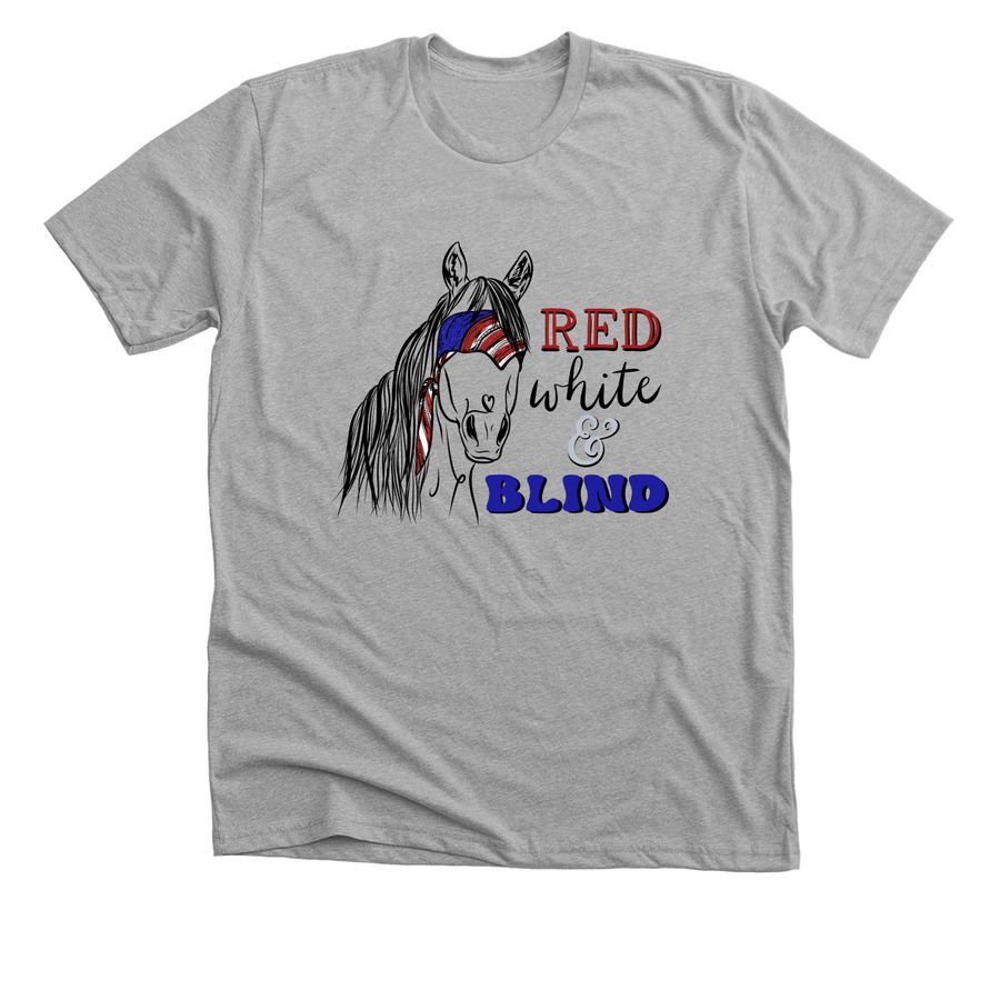Red White & Blind, a Athletic Heather Premium Unisex Tee