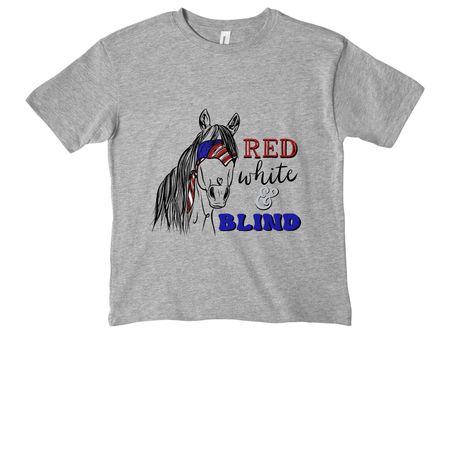 Red White & Blind, a Athletic Heather Youth Heavyweight Tee