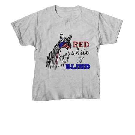 Red White & Blind, a Sport Grey Youth Unisex Tee