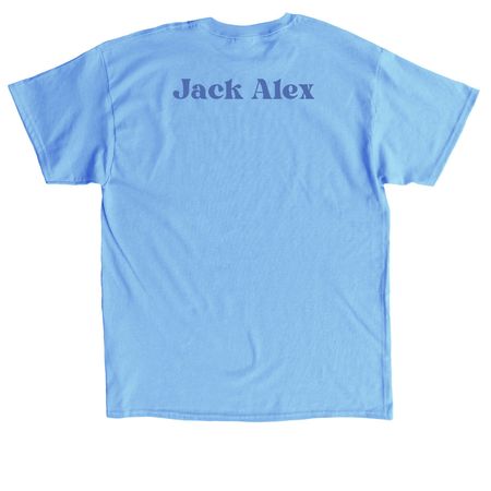 think about Tops, a Carolina Blue Classic Unisex Tee (back-view)