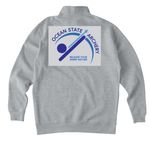 1/4 zip pullover, a Grey Heather Midweight Quarter Zip Pullover (back-view)