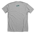 Live In The Evolution, a Athletic Heather Premium Unisex Tee (back-view)