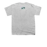 Live In The Evolution, a Sport Grey Youth Unisex Tee (back-view)