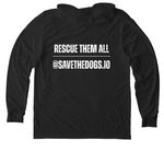 The Ella, a Space Black Allmade Eco Triblend Hoodie Tee (back-view)