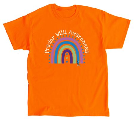 Prader Willi Syndrome Awareness ORANGE Tee, a Orange Classic Unisex Tee