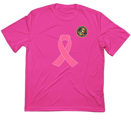 DET Portsmouth Instructors pink ribbon 5k, a Neon Pink Classic Performance Tee