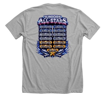 Baseball Juniors, a Athletic Heather Premium Unisex Tee (back-view)