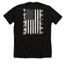 Veteran, a Solid Black Blend Premium Unisex Tee (back-view)