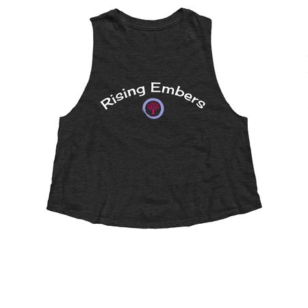 Health & Wellness, a Dark Grey Heather Women?s Cropped Racerback Tank