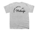 Home birth midwife (Black letters)&nbsp;, a Sport Grey Youth Unisex Tee (back-view)