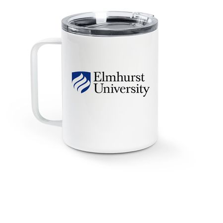 OT Travel Mug, a White Stainless Steel Travel Mug (back-view)