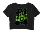 Radium Girls Final Merch, a Black Women's Fitted Cropped Tee (back-view)