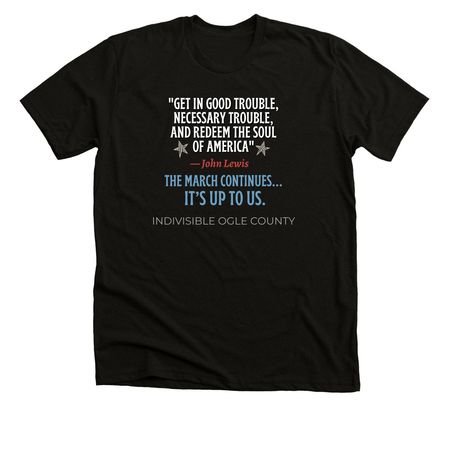 The March Continues..., a Black Heather Premium Unisex Tee