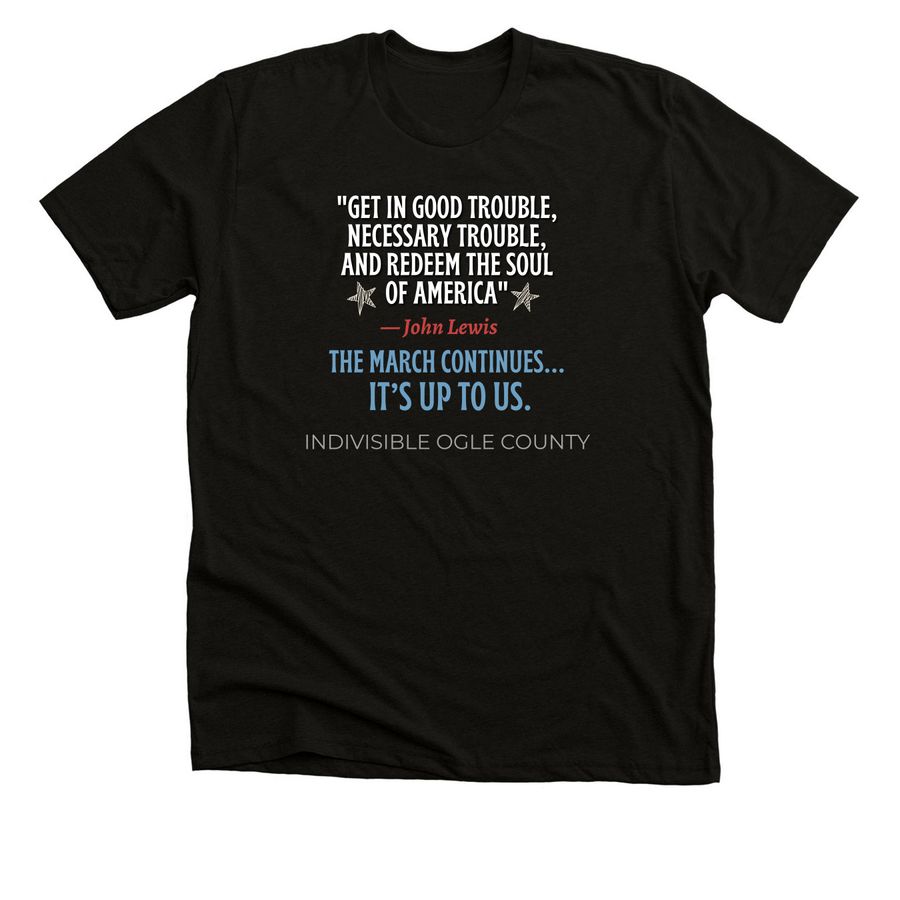 The March Continues..., a Black Heather Premium Unisex Tee